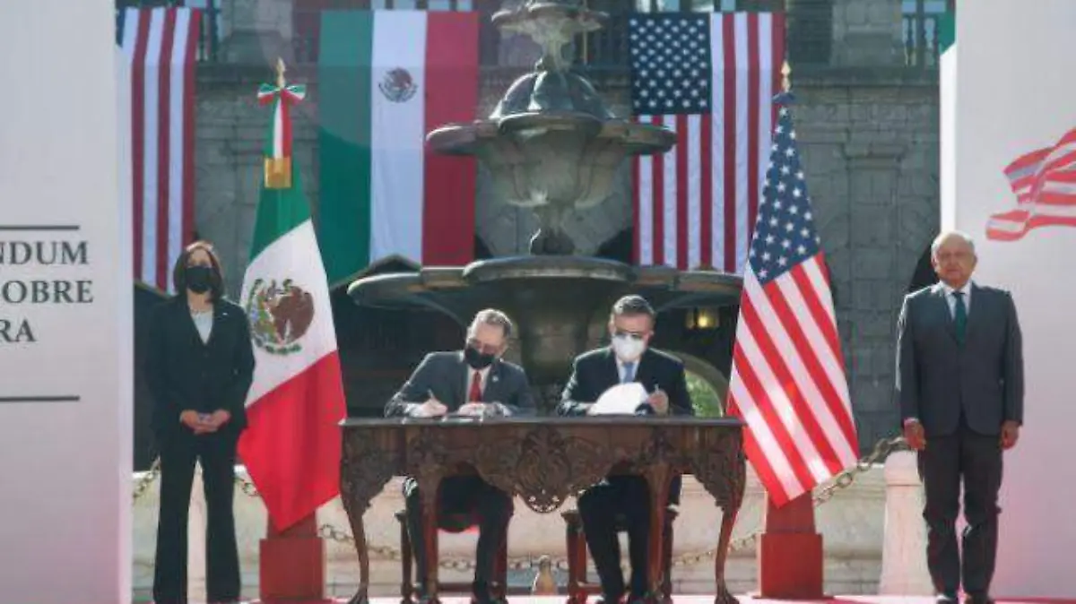 Firman memoradum de entendimiento Mexico_EU Kamala Harris_AMLO